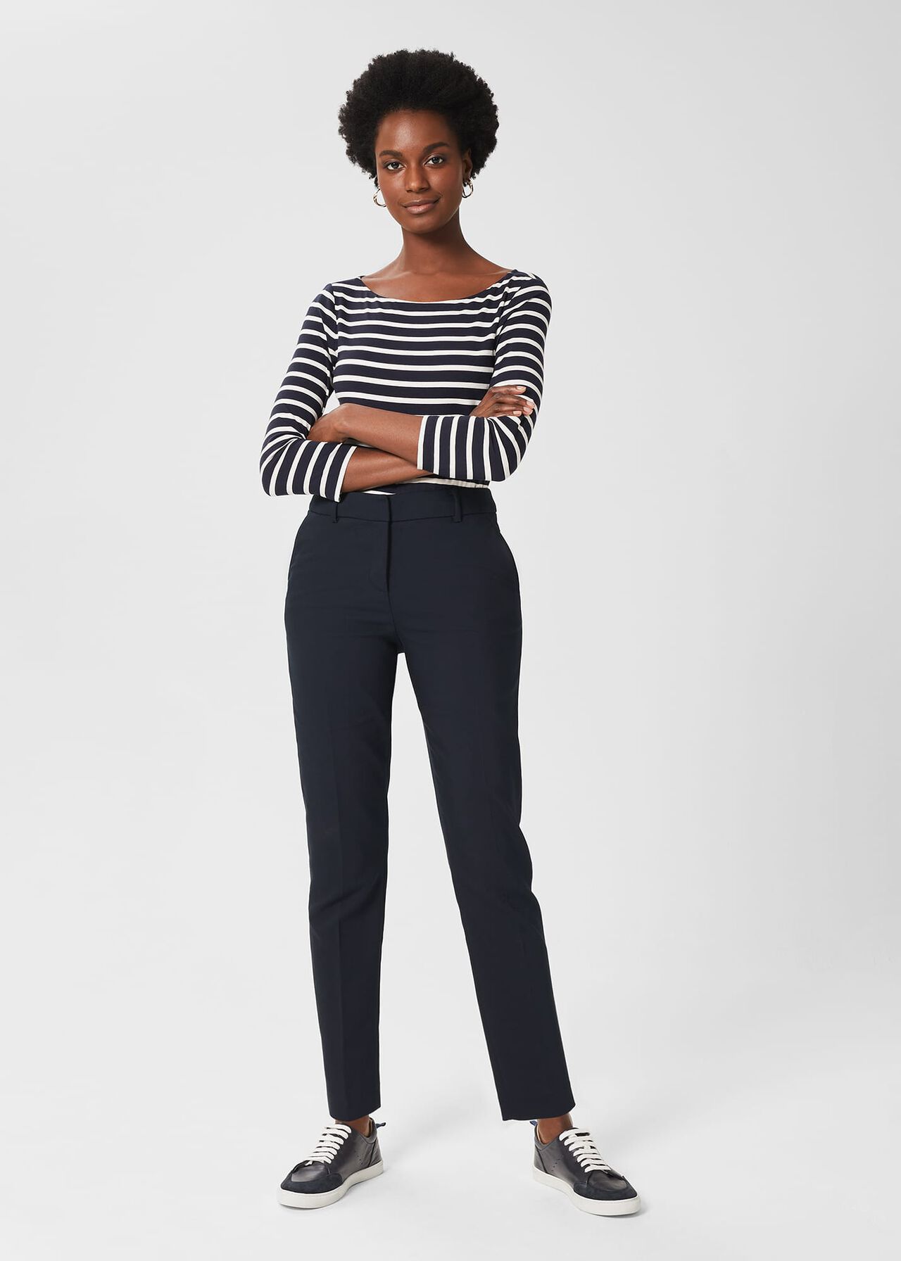 Quin Tapered Trousers, Navy, hi-res