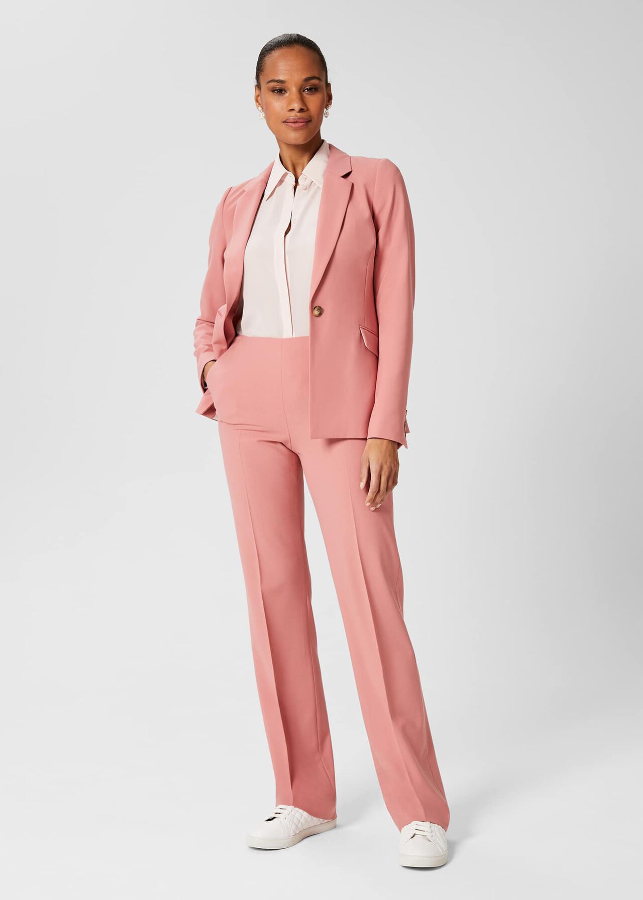 Eva Silk Shirt, Oyster Pink, hi-res