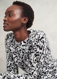 Harlow Jumper With Wool, Ivory Black, hi-res