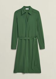 Julia Ponte Dress, Green, hi-res