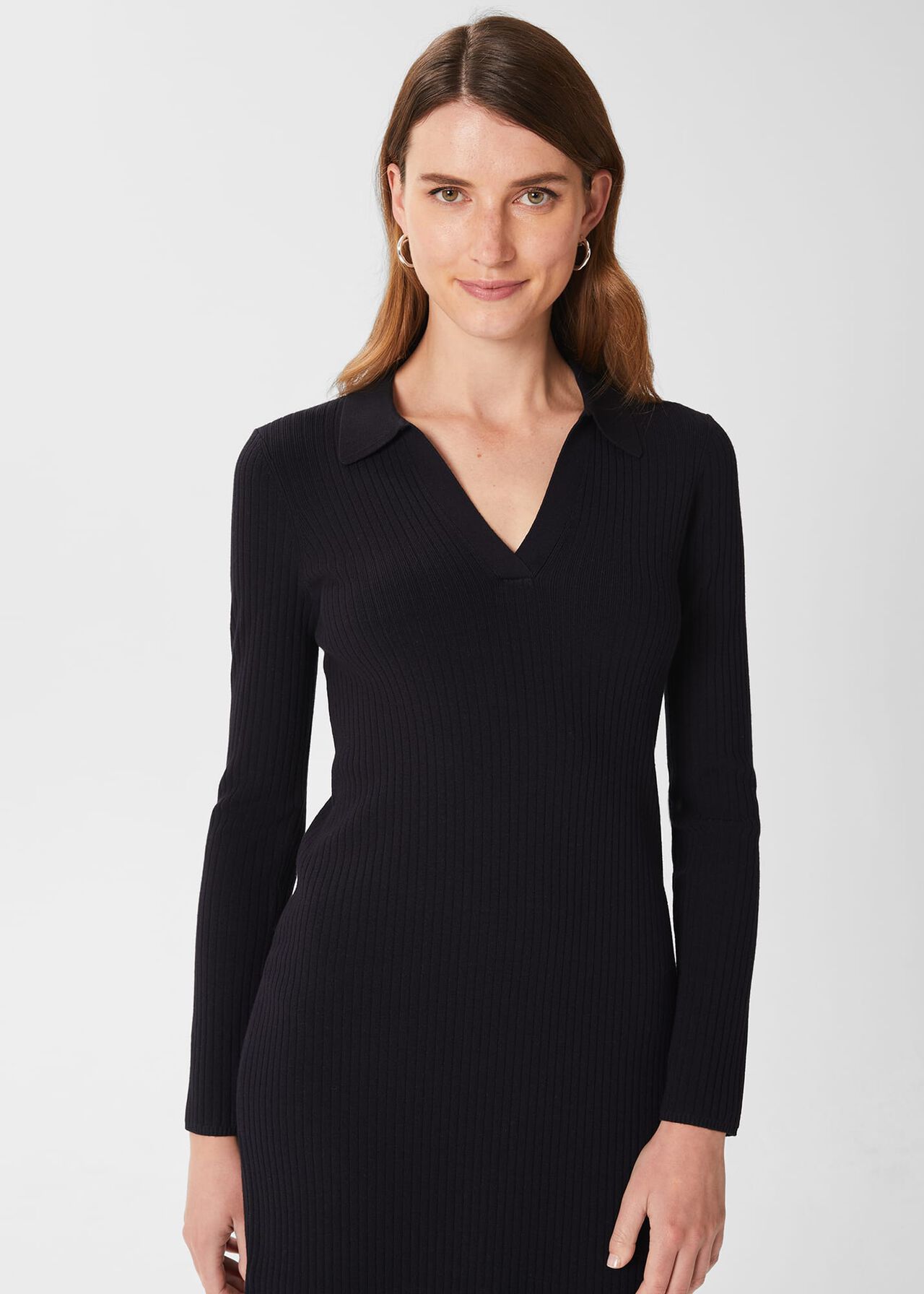 Vera Knitted Dress, Navy, hi-res