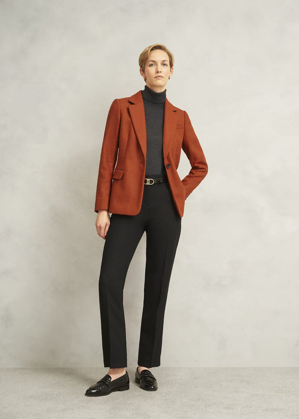 Jess Wool Jacket, Orange, hi-res