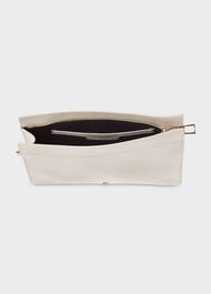 Catherine Leather Wristlet, Ivory, hi-res