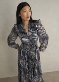 Petite Miriam Dress, Midnight Cream, hi-res