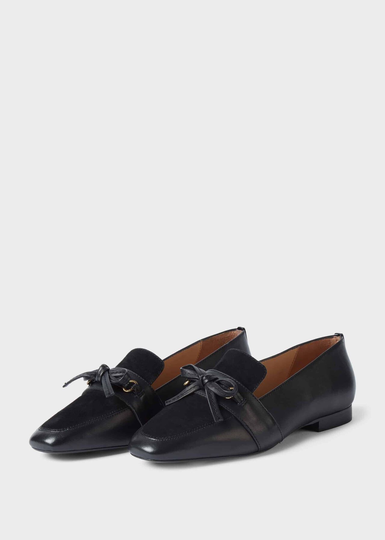 Lauren Leather Flat Shoes Black