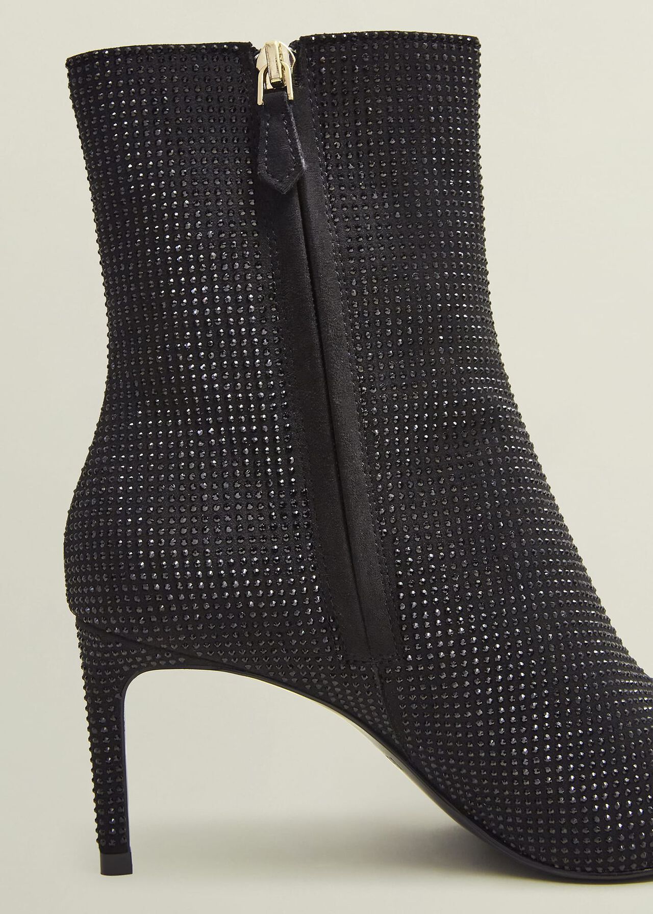 Cassia Jewelled Ankle Boots, Black, hi-res