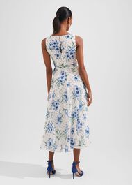 Carly Floral Midi Dress, Ivory Multi, hi-res