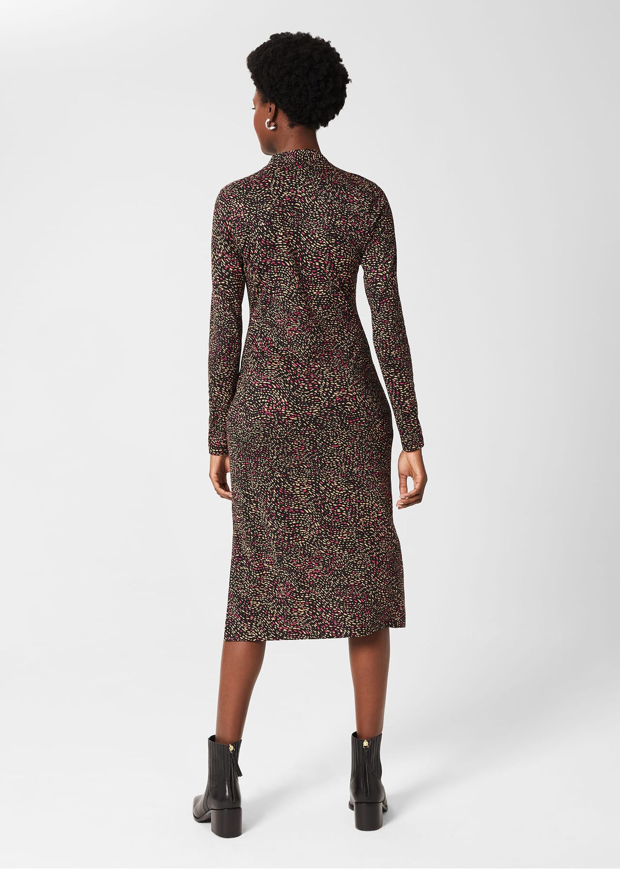 Hatty Jersey Dress, Black Multi, hi-res