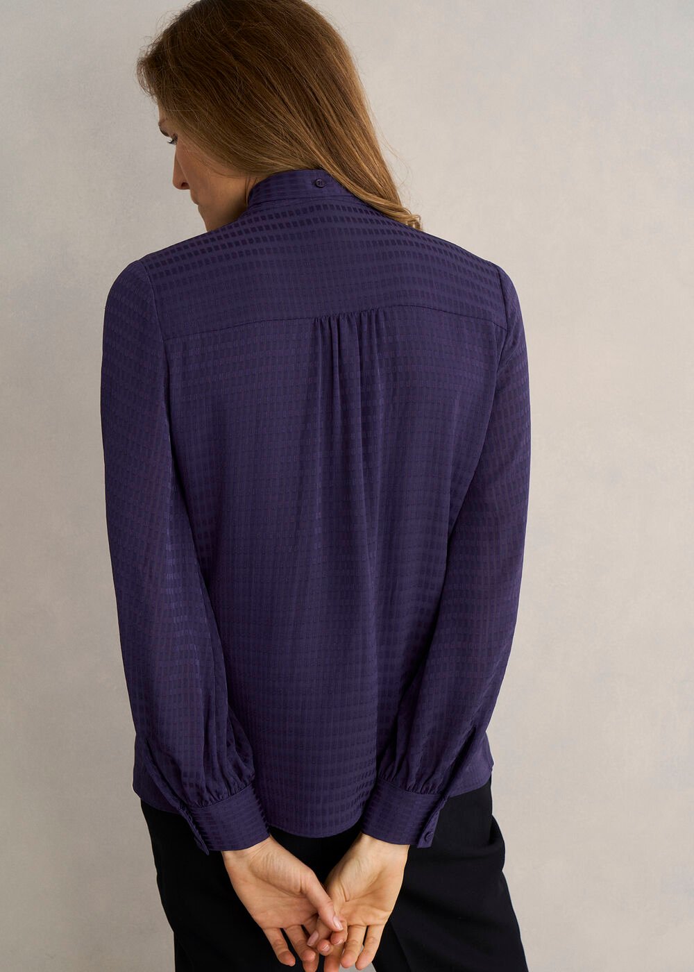 Gabrielle Blouse, Midnight Purple, hi-res