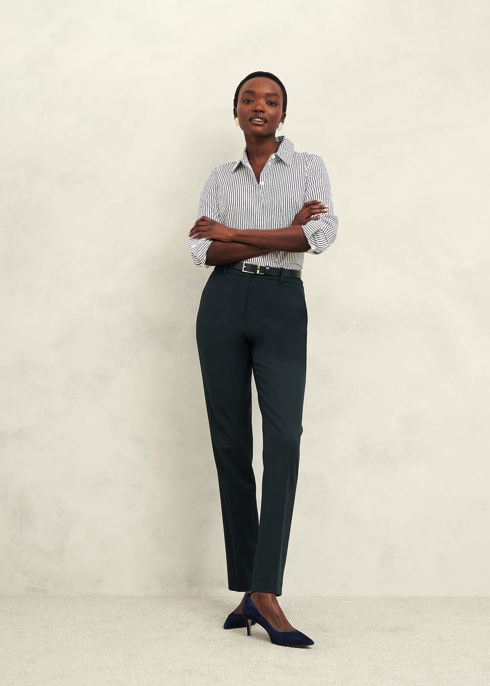 Linda Tapered Pants, Deep Pine Green, hi-res