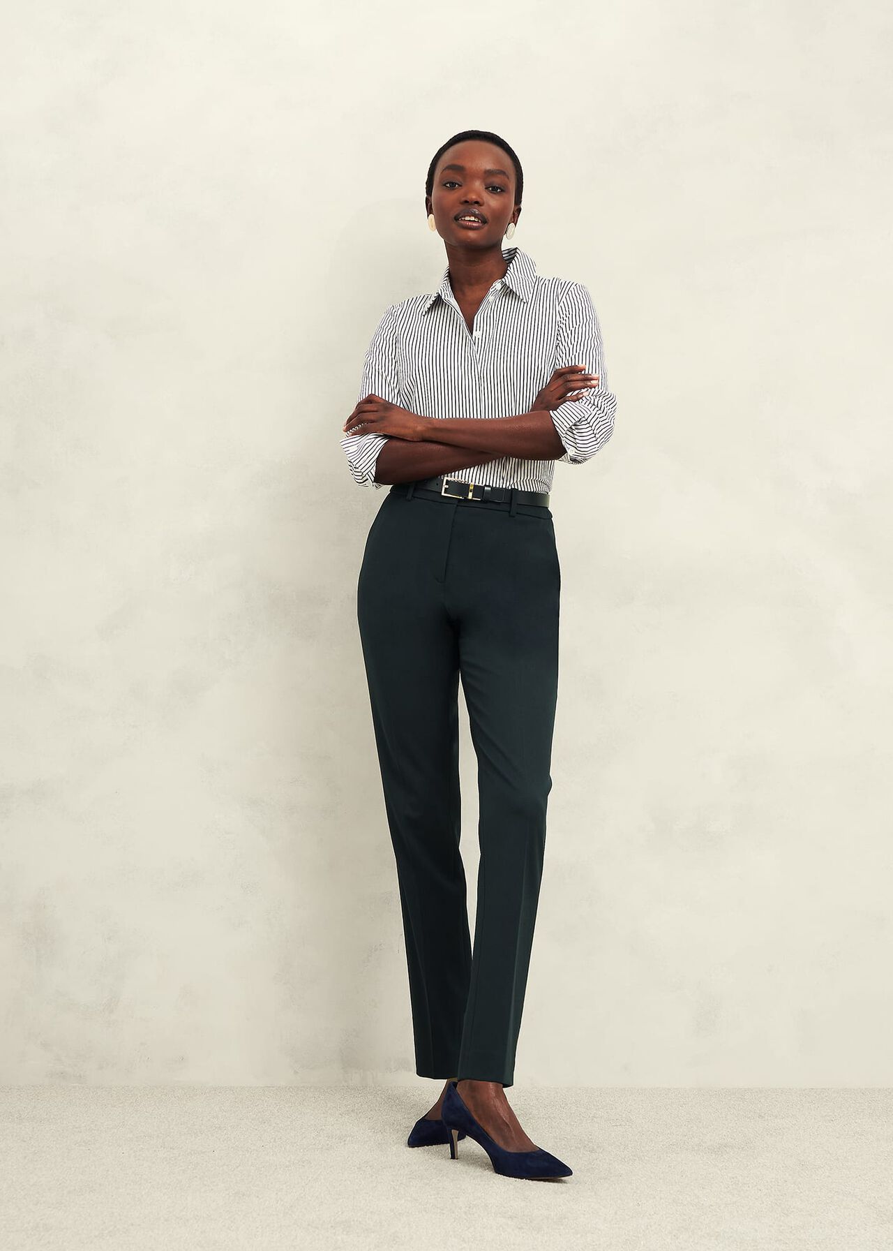 Linda Tapered Trousers, Deep Pine Green, hi-res