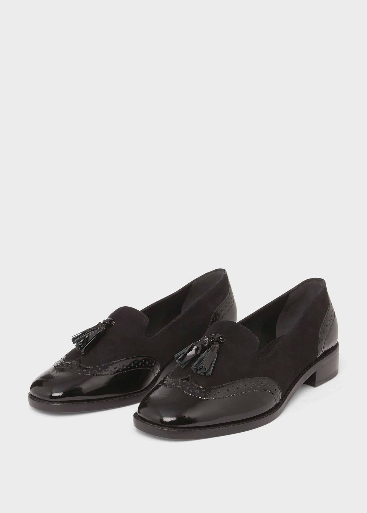 Bryony Patent Loafers, Black, hi-res