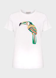 Jamie Printed Tee, White Multi, hi-res