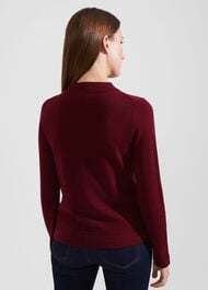 Talia Wool Cashmere Jumper, Wine Red, hi-res