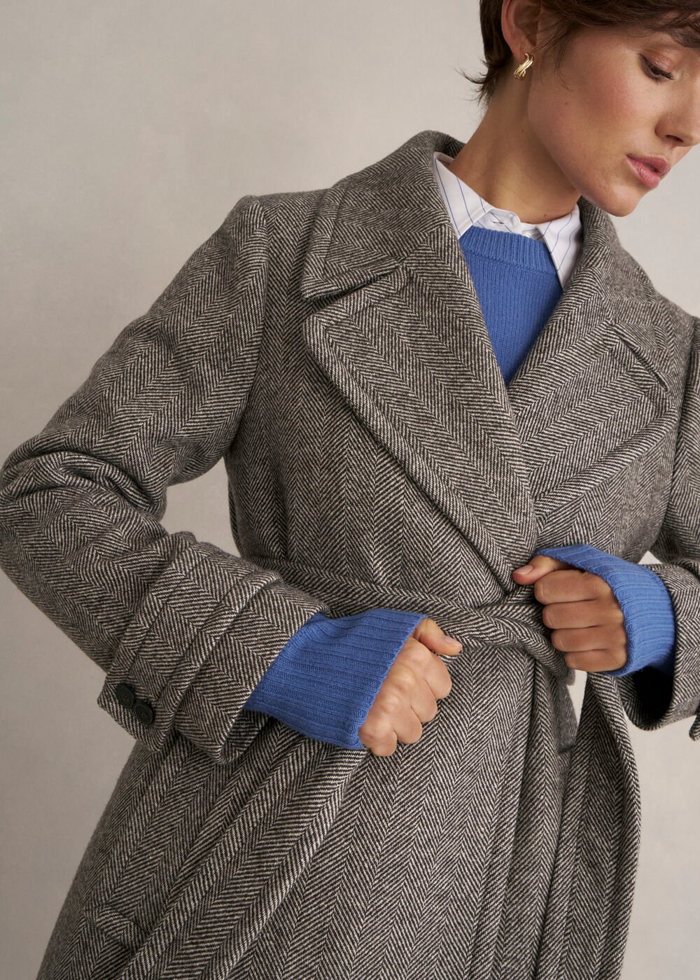 Prisha Wool Blend Coat, Mocha, hi-res