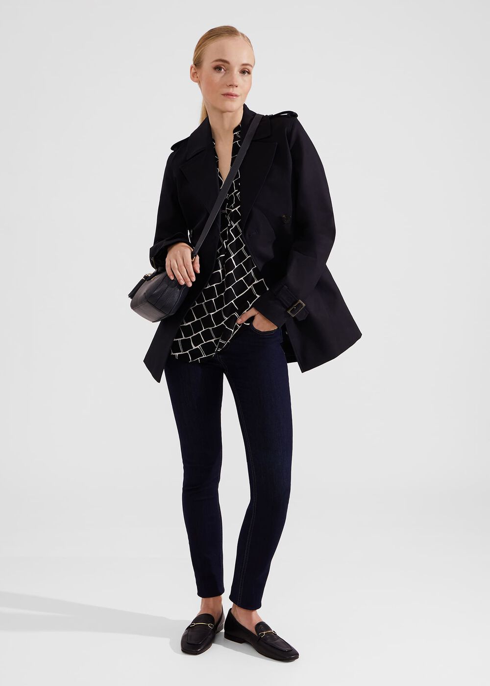 Maeva Blouse, Navy Ivory, hi-res