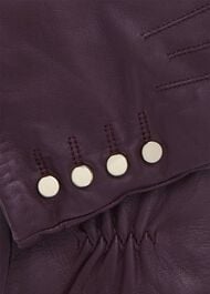 Sienna Leather Glove, Aubergine, hi-res