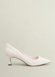 Faye Suede Court Shoes, Pale Pink, hi-res
