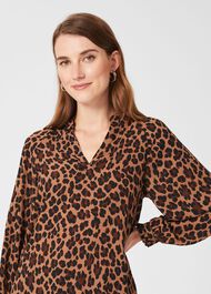 Hana Blouse, Camel Multi, hi-res