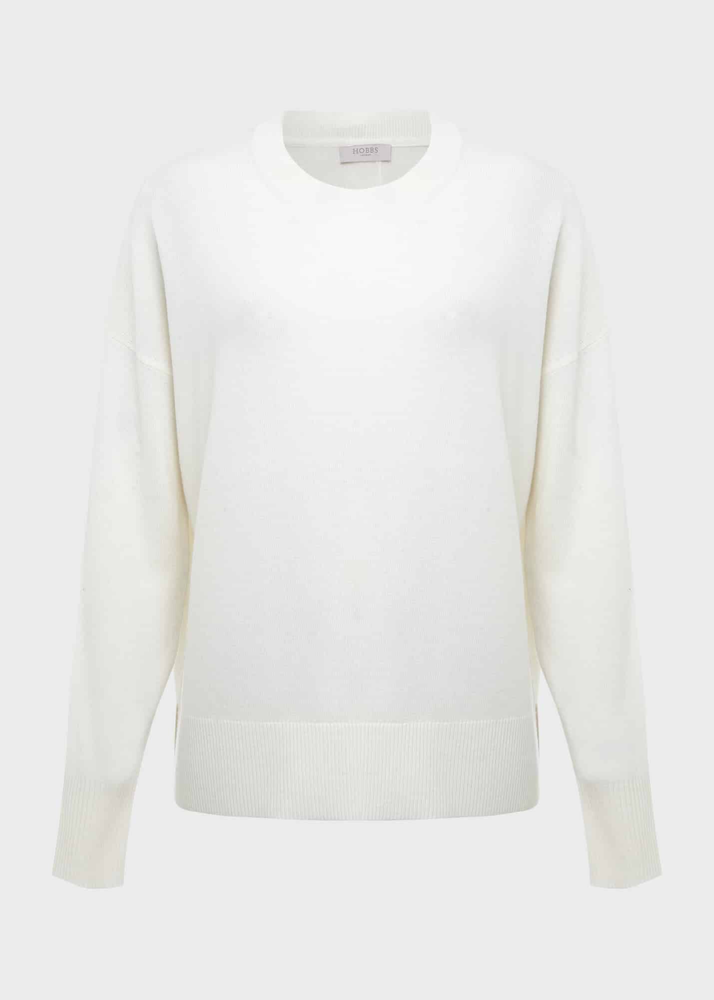 ホブズ HOBBS LYDIA BUTTON JUMPER （IVORY） Lydia Button Jumper With Cashmere | Hobbs ROW |