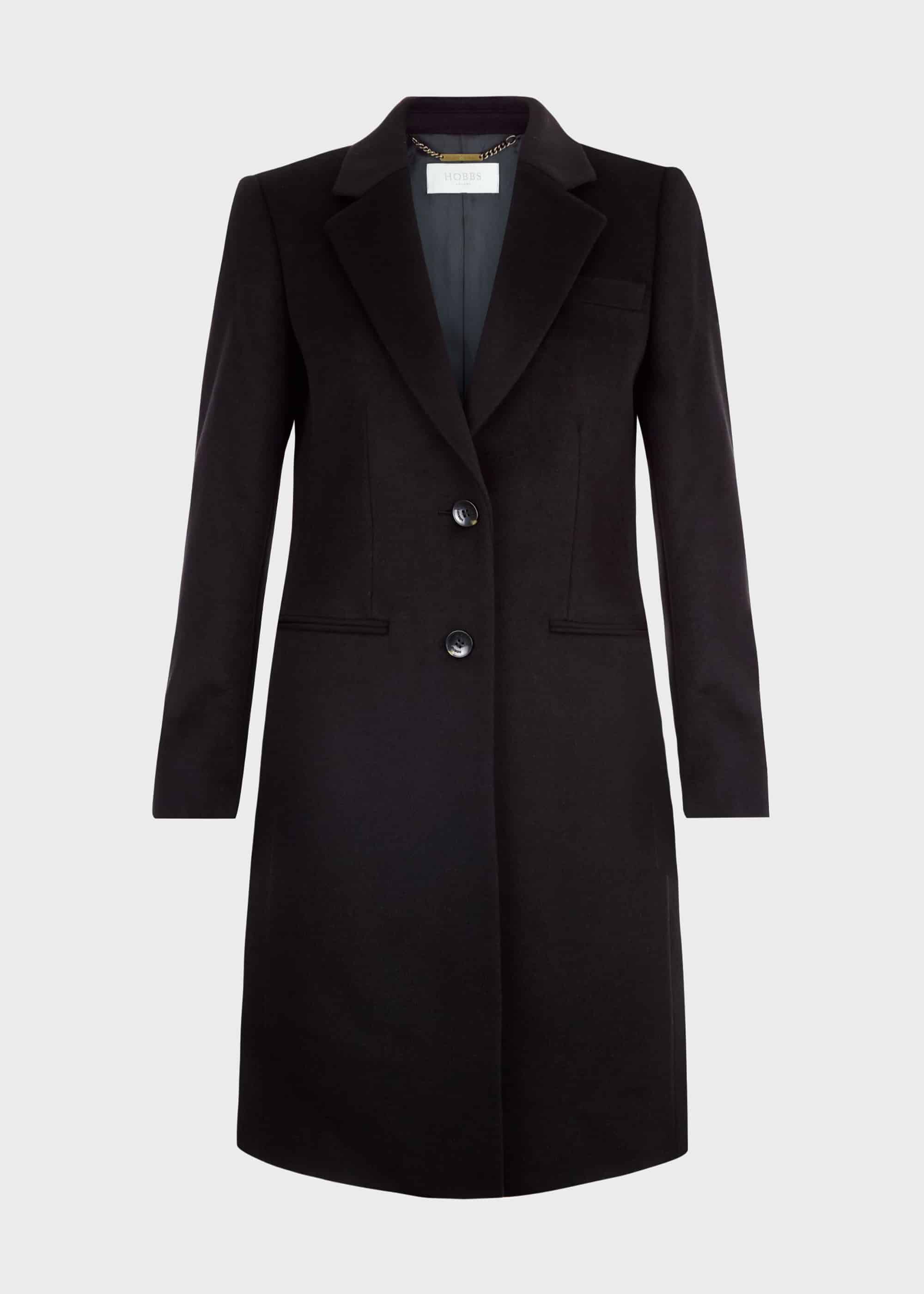 Hobbs black tia top coat