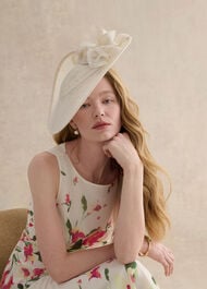 Elaina Fascinator, Warm Ivory, hi-res