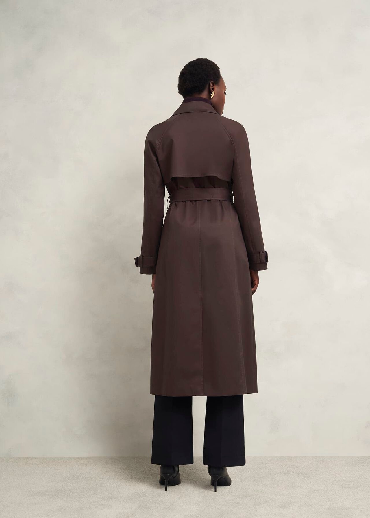 Willow Cotton Trench, Chocolate, hi-res