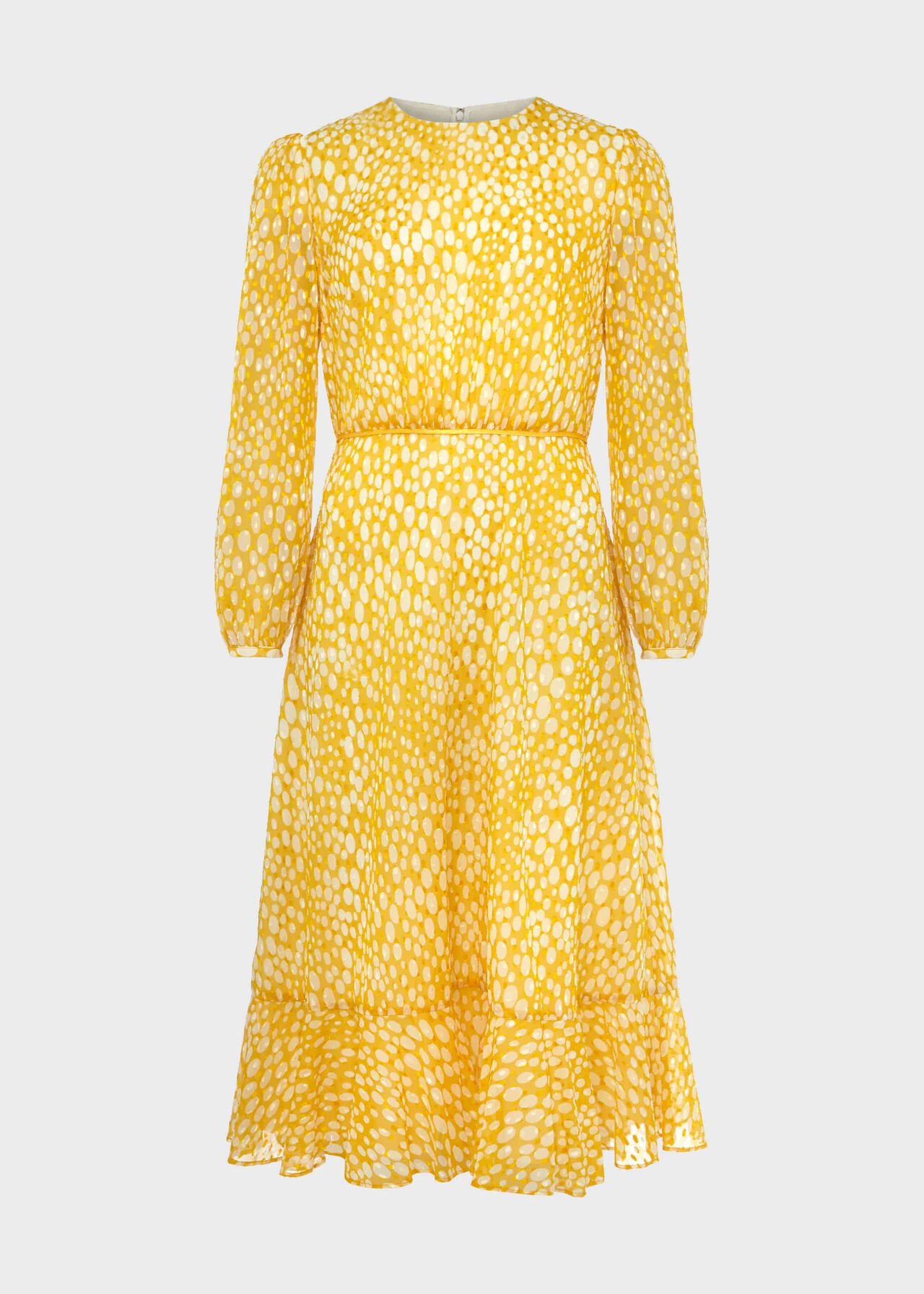 Lexi Jacquard Dress Yellow Ivory