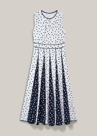 Angelica Spot Dress, Ivory Midnight, hi-res