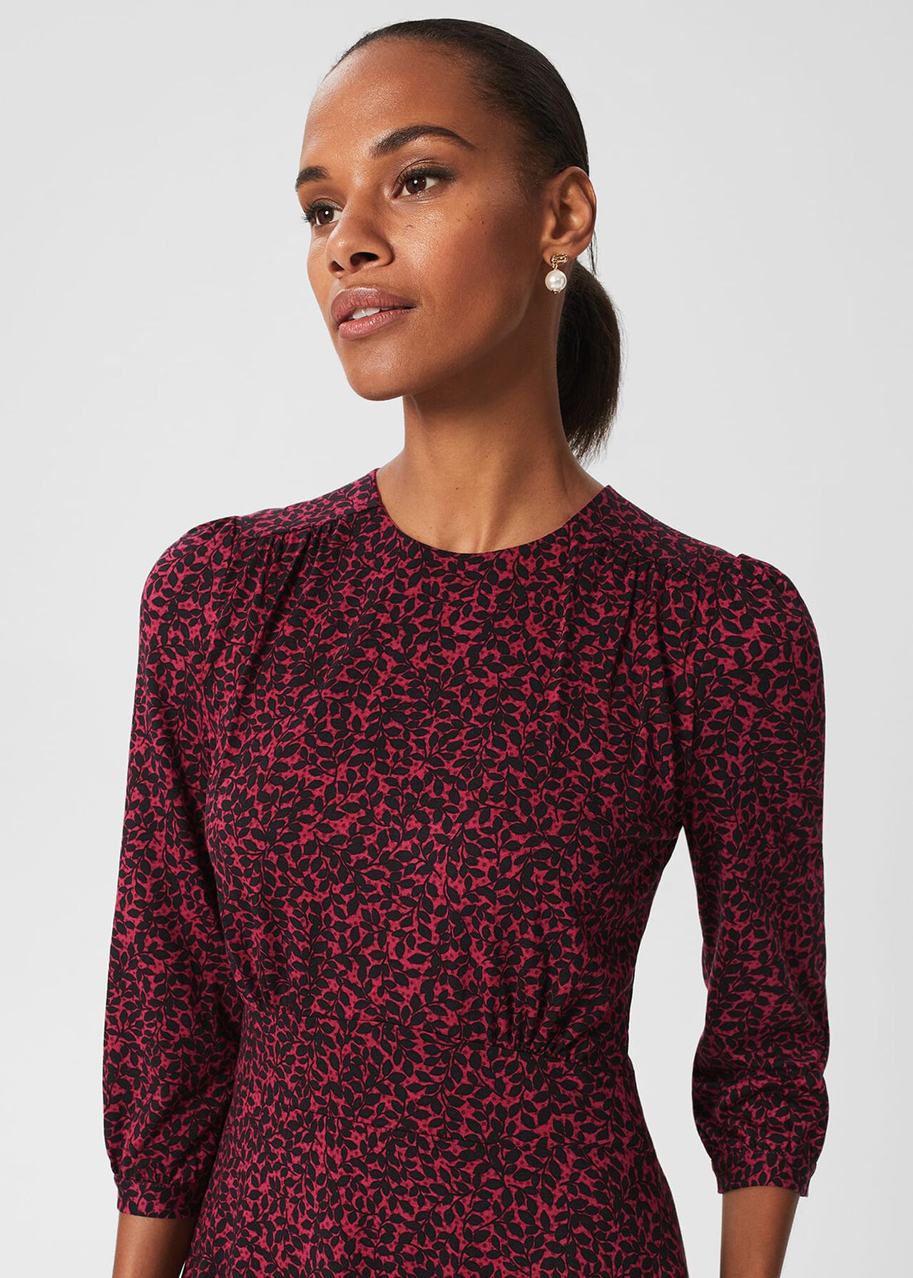 Indi Jersey Dress, Rich Berry Navy, hi-res
