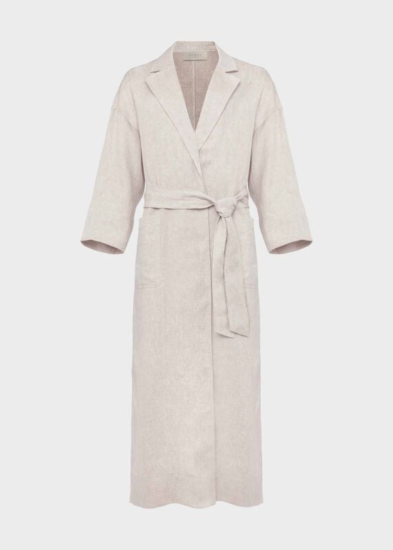 Maeve Linen Wrap Trench Coat