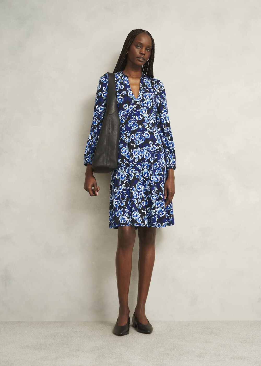 Harper Jersey Dress, Navy Multi, hi-res