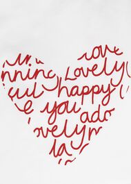 Claudia Heart T-Shirt, White Geranium, hi-res