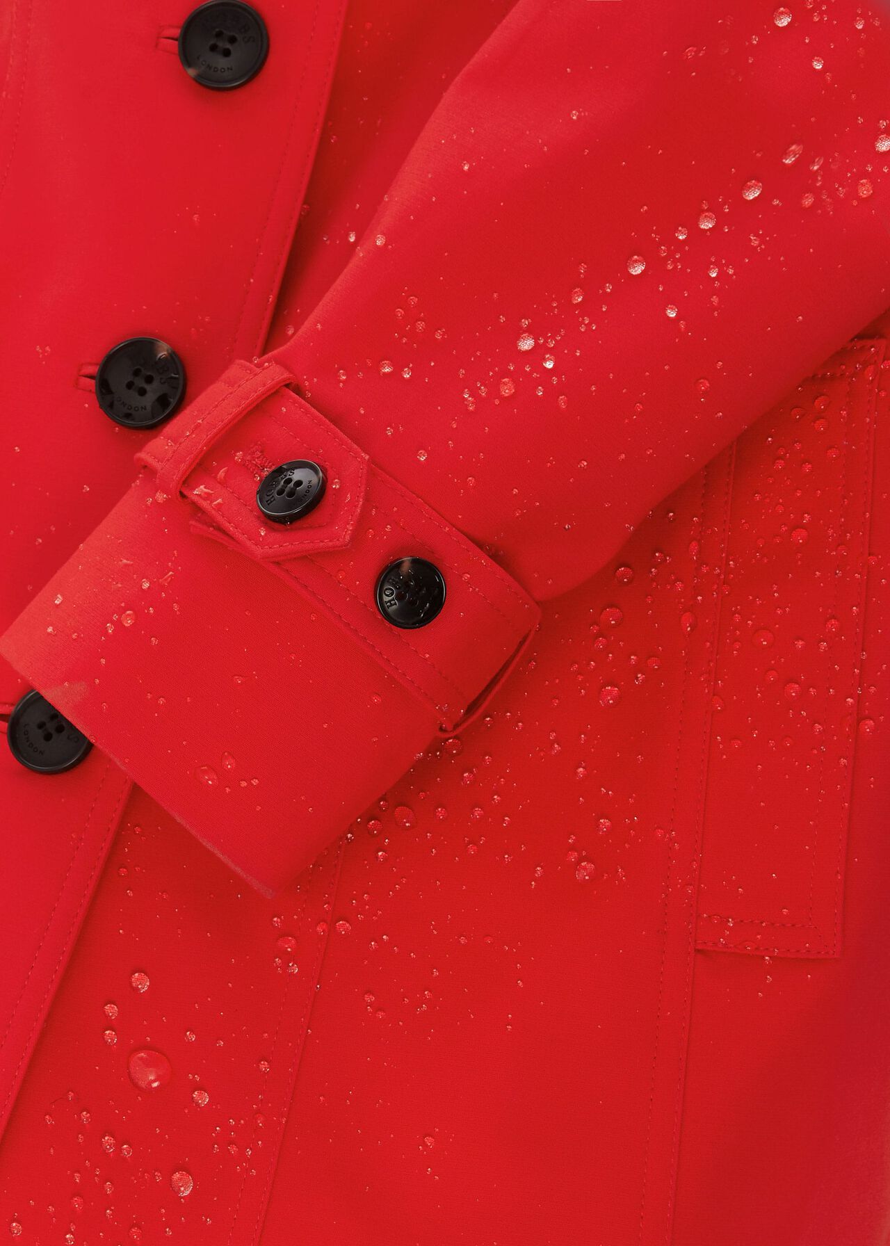Ella Water Resistant Mac, Red, hi-res