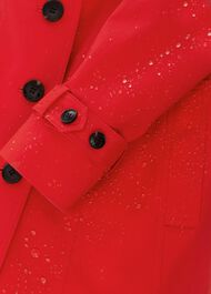 Ella Water Resistant Mac, Red, hi-res