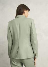 Marietta Linen Jacket, Sage Green, hi-res