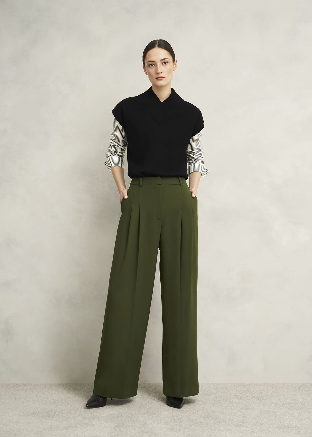 Alya Wide Pants, Dark Fern Green, hi-res