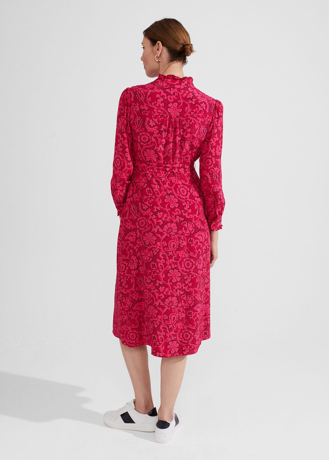 Petite Eleanora Dress, Red Pink, hi-res