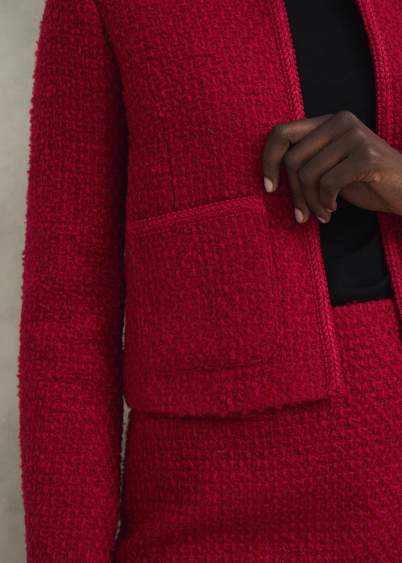Rosa Jacket With Wool, Rowan Red, hi-res