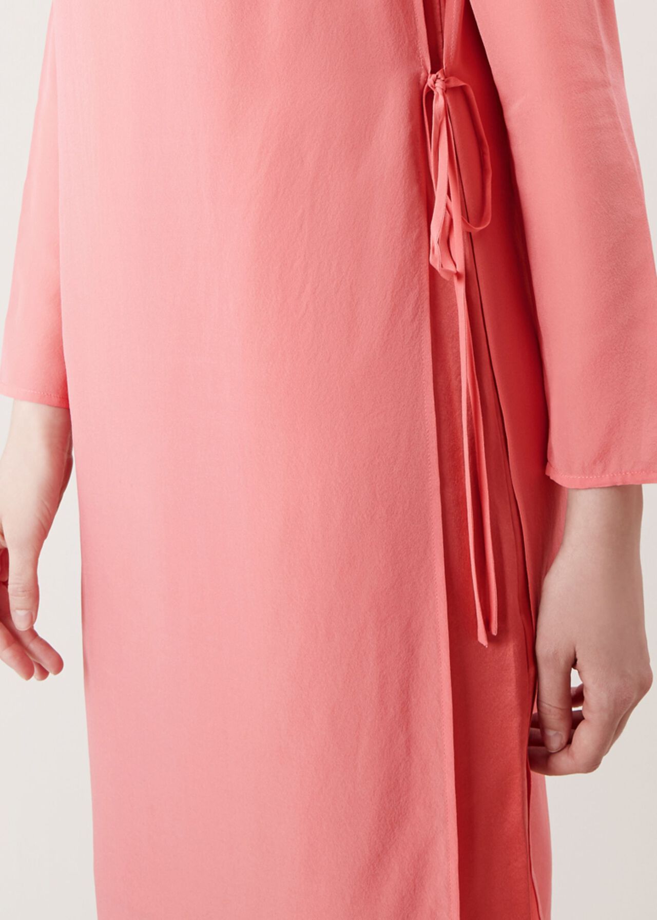 Edie Silk Dress, Pink, hi-res