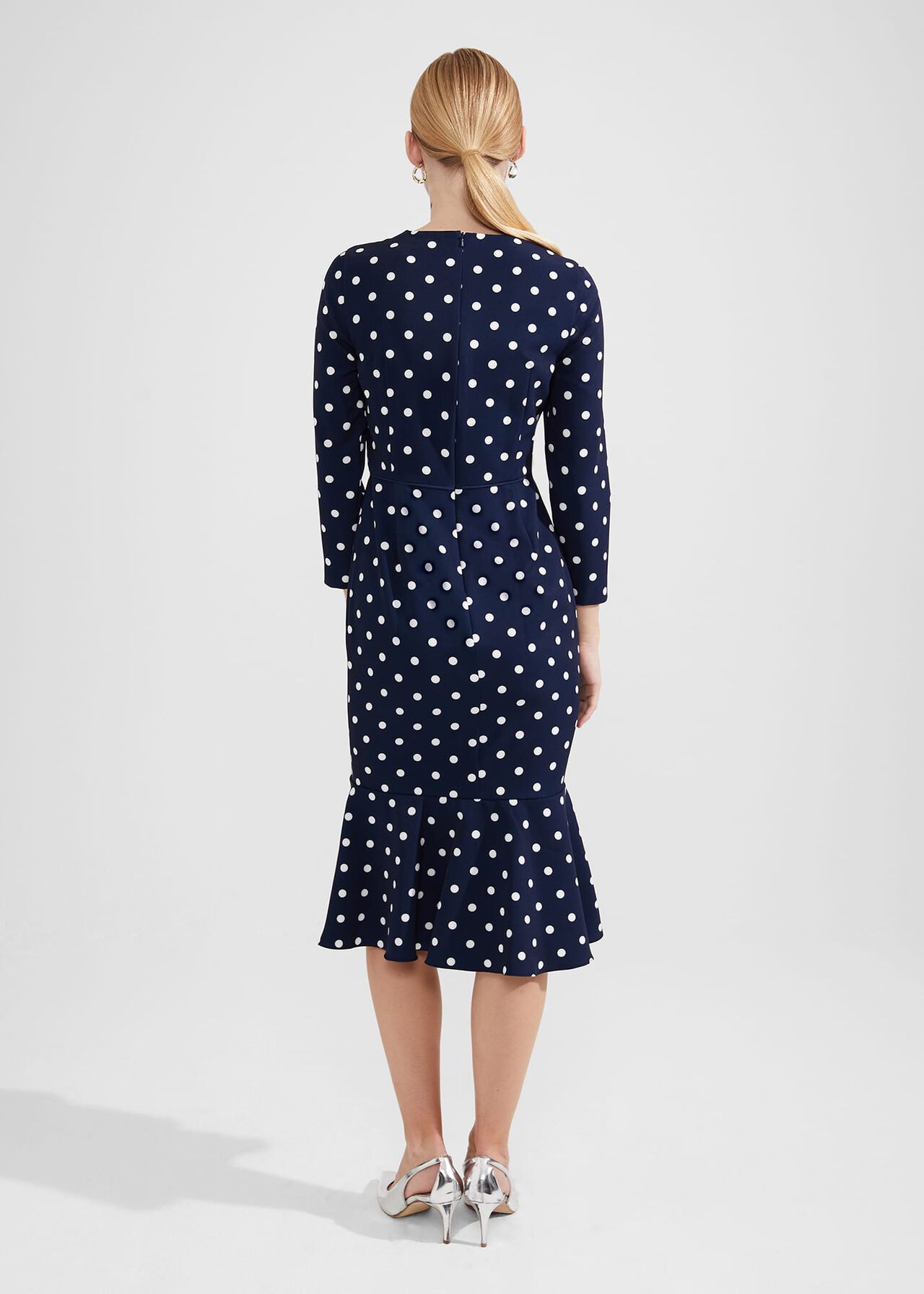 Liza Dress, Navy Ivory, hi-res