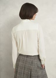 Mimi Silk Blouse, Ivory, hi-res