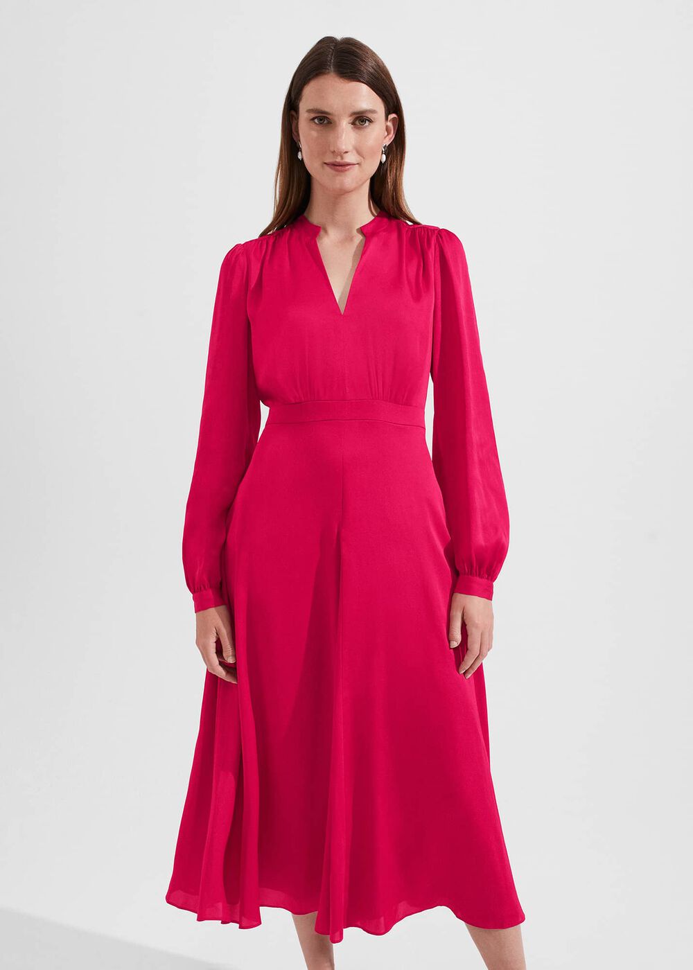 Ivanna Fit And Flare Dress, Jam Pink, hi-res