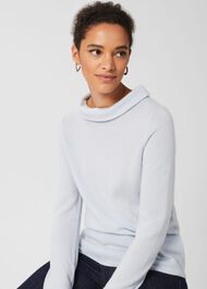 Audrey Wool Cashmere Jumper, Pale Blue, hi-res