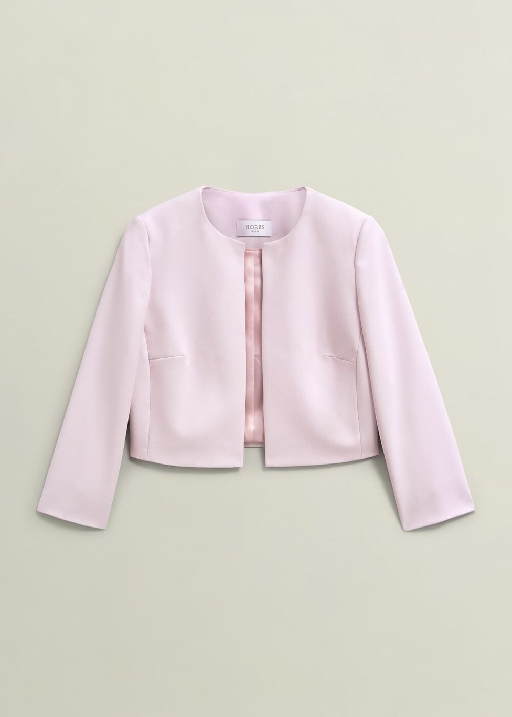 Elize Crepe Jacket, Pale Pink, hi-res