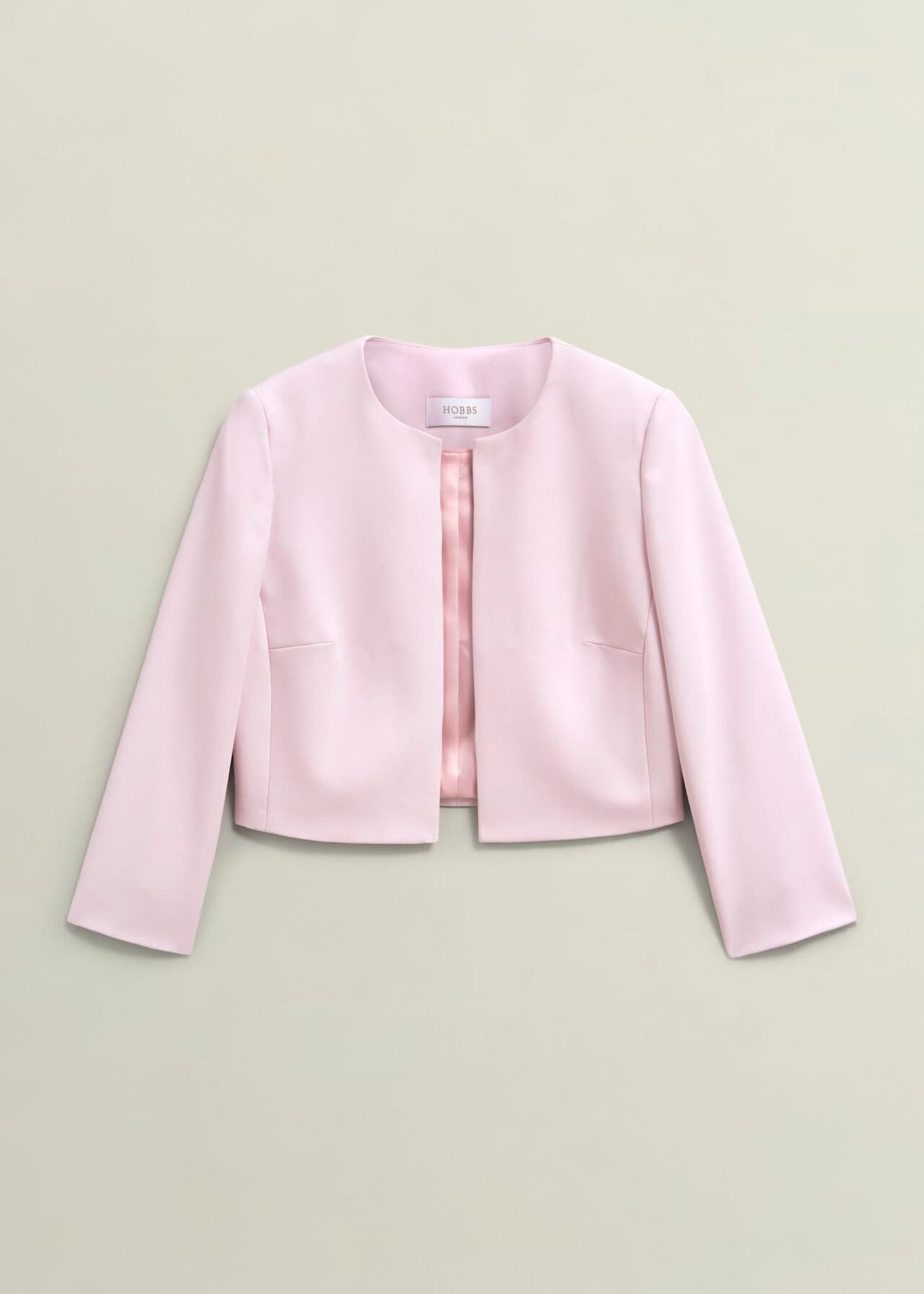 Elize Crepe Jacket, Pale Pink, hi-res