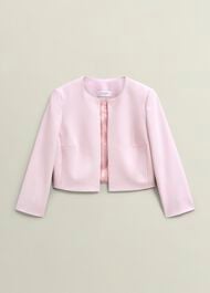 Elize Crepe Jacket, Pale Pink, hi-res