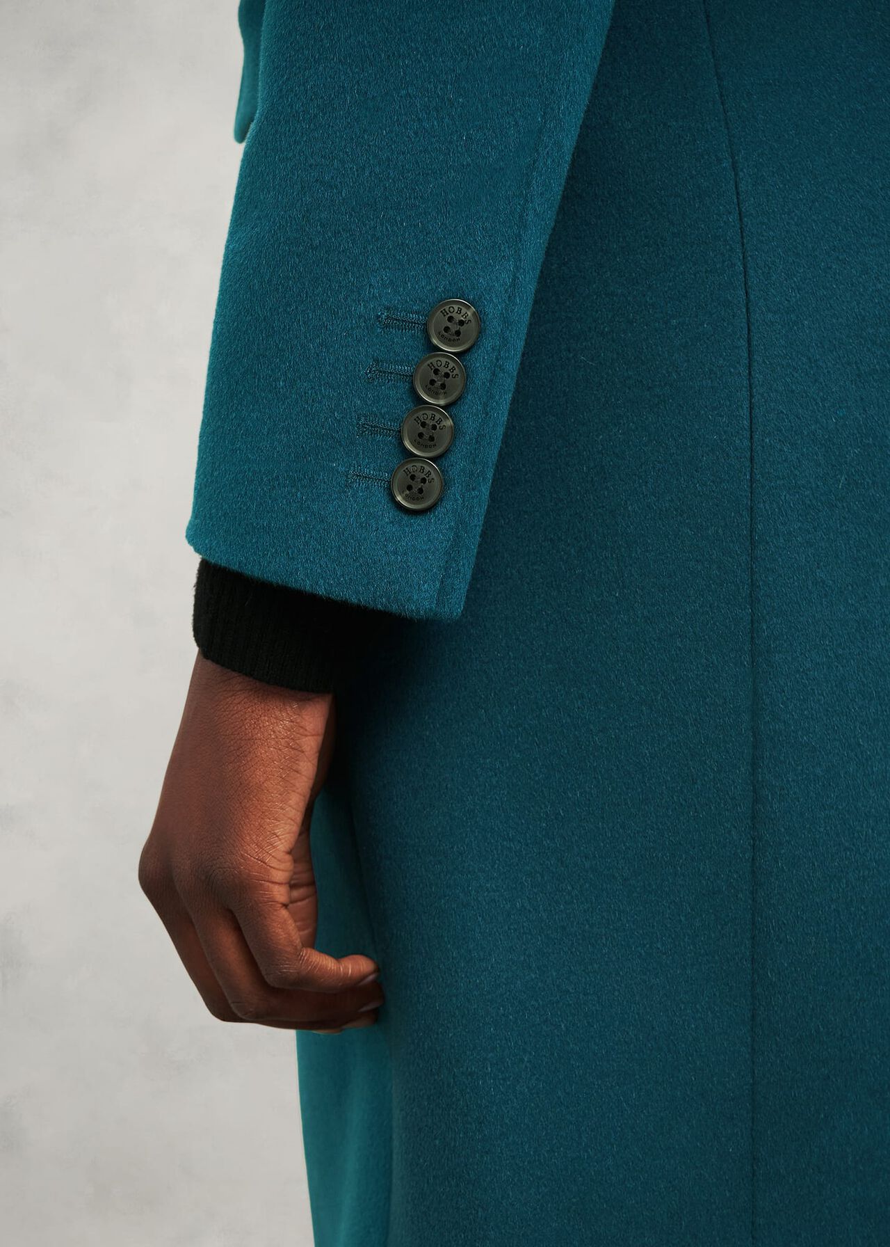 Cavendish Wool Coat, Kyanite Green, hi-res