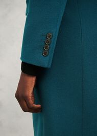 Cavendish Wool Coat, Kyanite Green, hi-res