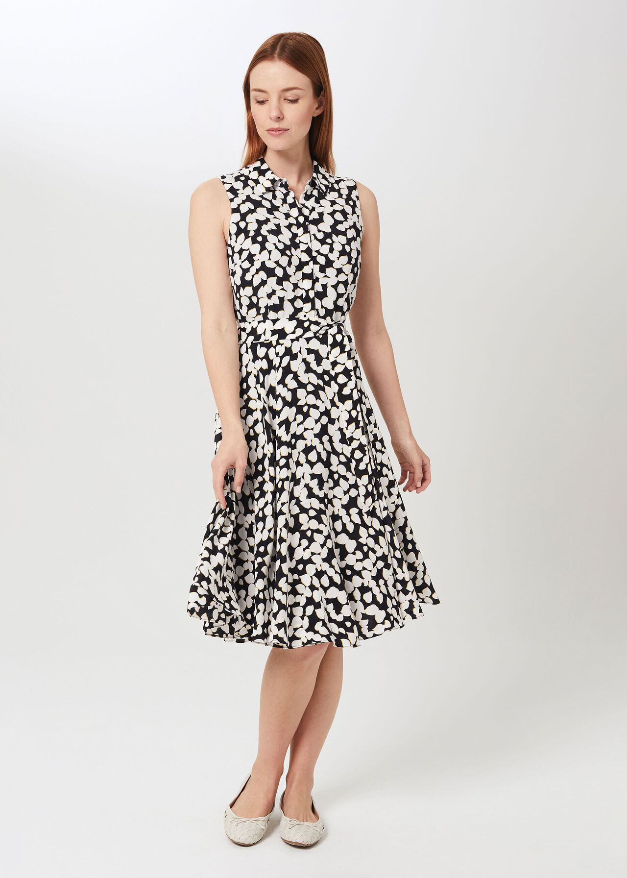 Belinda Floral Fit And Flare Dress, Navy Multi, hi-res